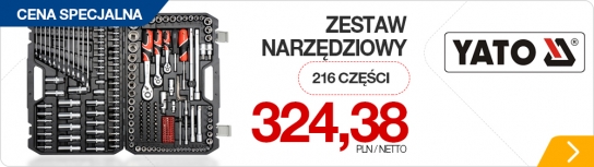 YATO zestaw narzędziowy 216 - cena specjalna YATO zestaw narzędziowy 216 - cena specjalna